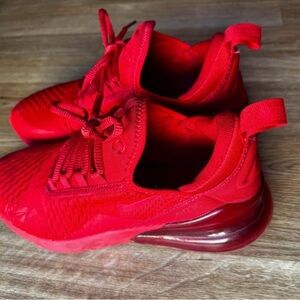 Nike Air Max 270 Triple Red 6.5/5Y